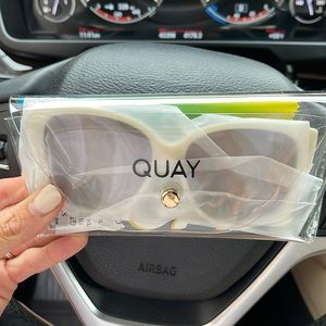 Quay Ever After Polarized Sunglasses - white; NEW